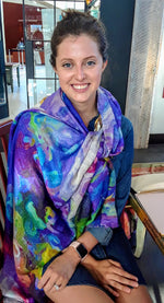 "Wondrous World" Chiffon Scarf/Sarong