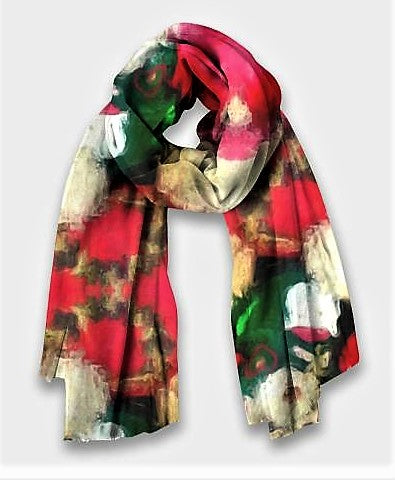 "My Christmas Teddy Bear" Cashmere Scarf