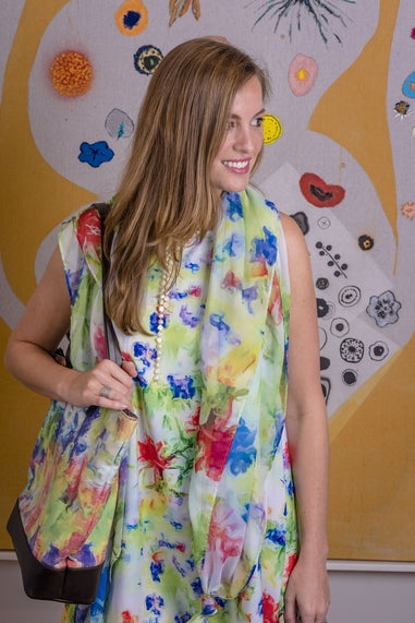 "Early Spring" Chiffon Scarf/Sarong