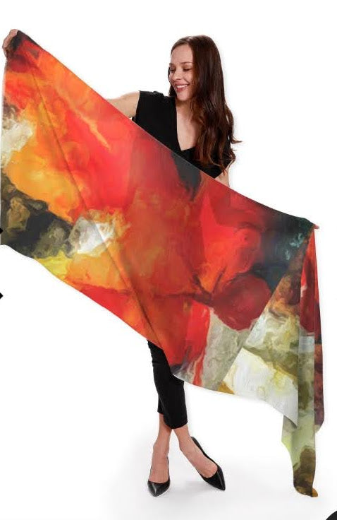 "Falling for You" Cashmere Silk Scarf
