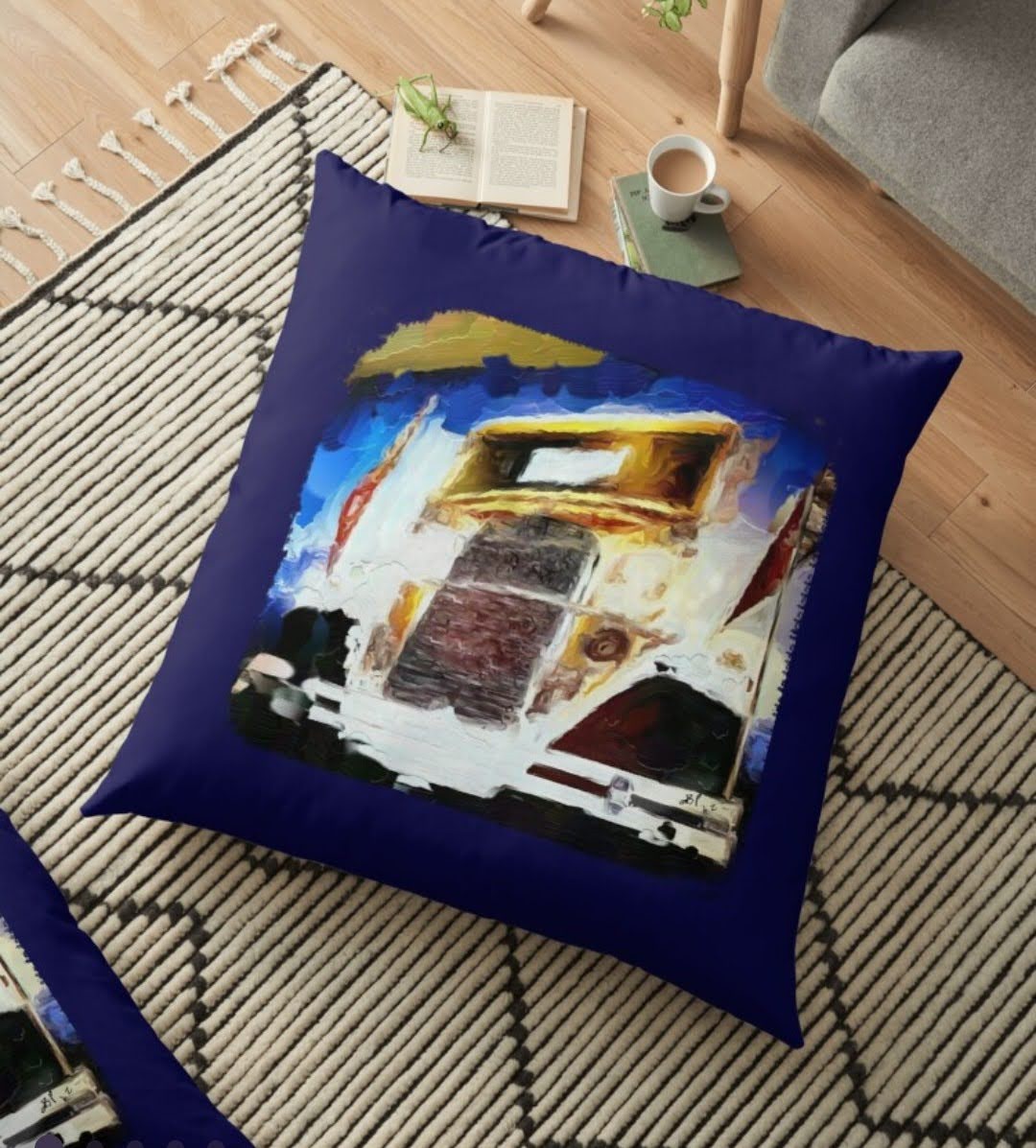 "GA Tech Ramblin' Wreck" Floor Pillow