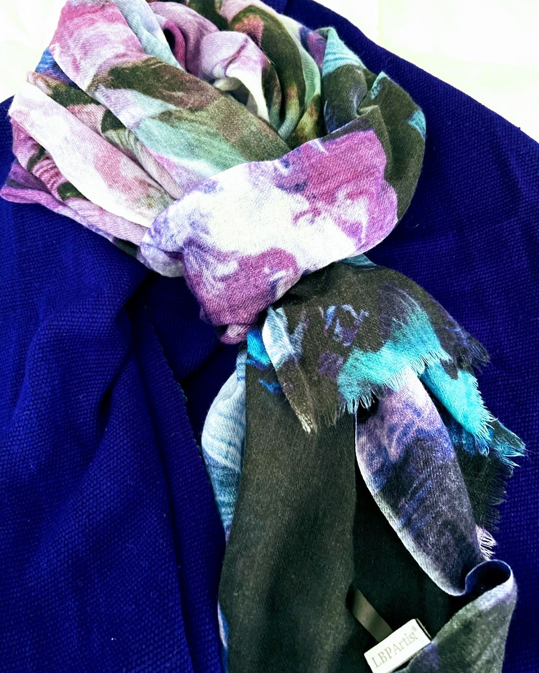 "Evening Romance" Cashmere Silk Scarf