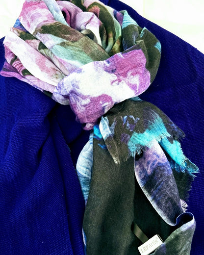 "Evening Romance" Cashmere Silk Scarf