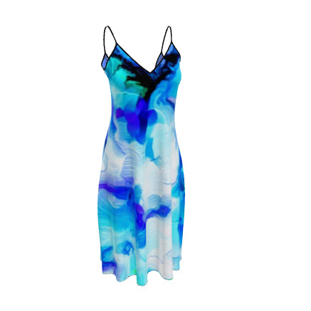 "Orchids Turquoise" Lady B Resort Gown