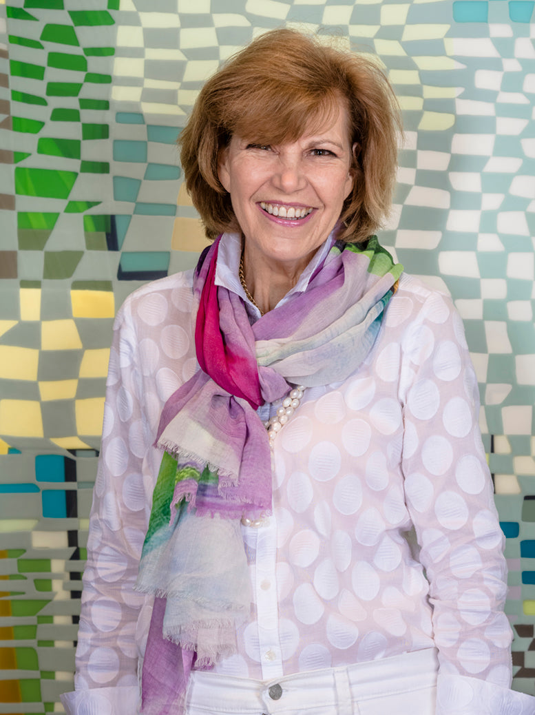 "Periwinkle Pops" Beechwood Scarf