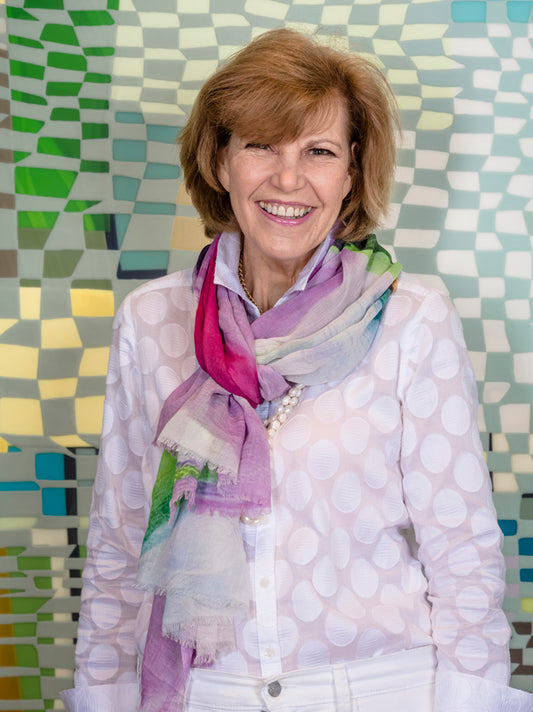"Periwinkle Pops" Beechwood Scarf