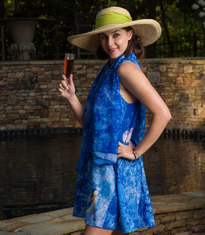 "Ode to a Songbird" Chiffon Scarf/Sarong