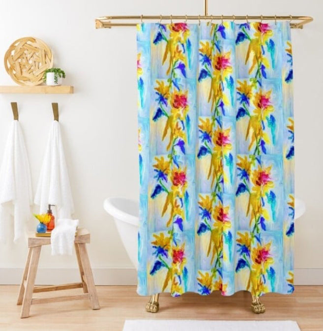 Lady Barbara Pinson Artist Shower Curtain  Phoebes Play