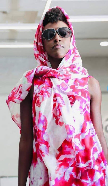 "Peonies From Heaven" Chiffon Scarf/Sarong