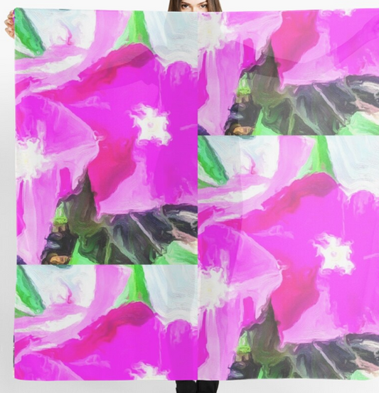 "Periwinkle Pops" Chiffon Scarf/Sarong