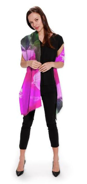 "Periwinkle Pops" Beechwood Scarf