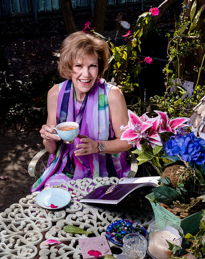 "Periwinkle Pops" Chiffon Scarf/Sarong