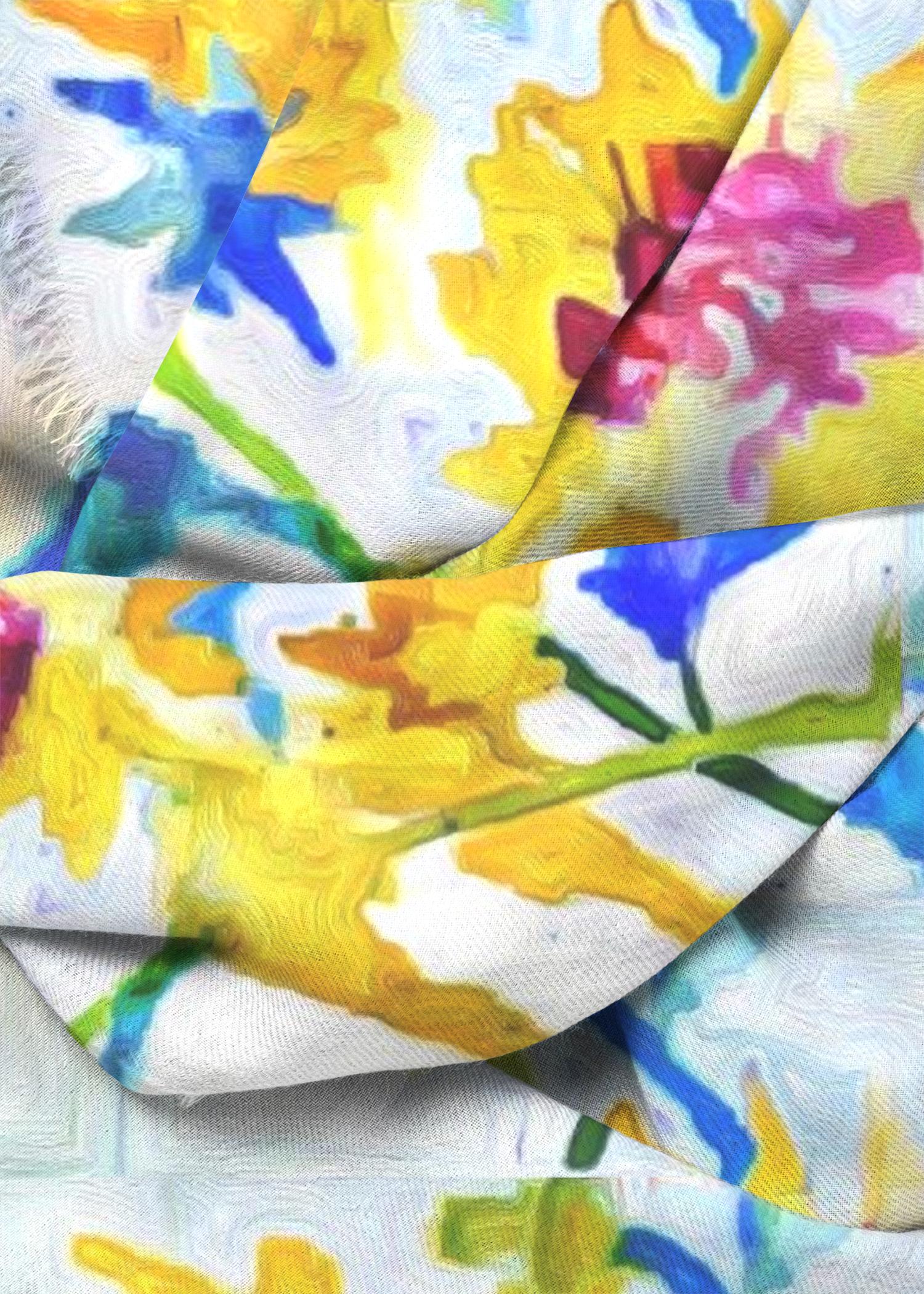 "Phoebe's Play" Cashmere Silk Scarf