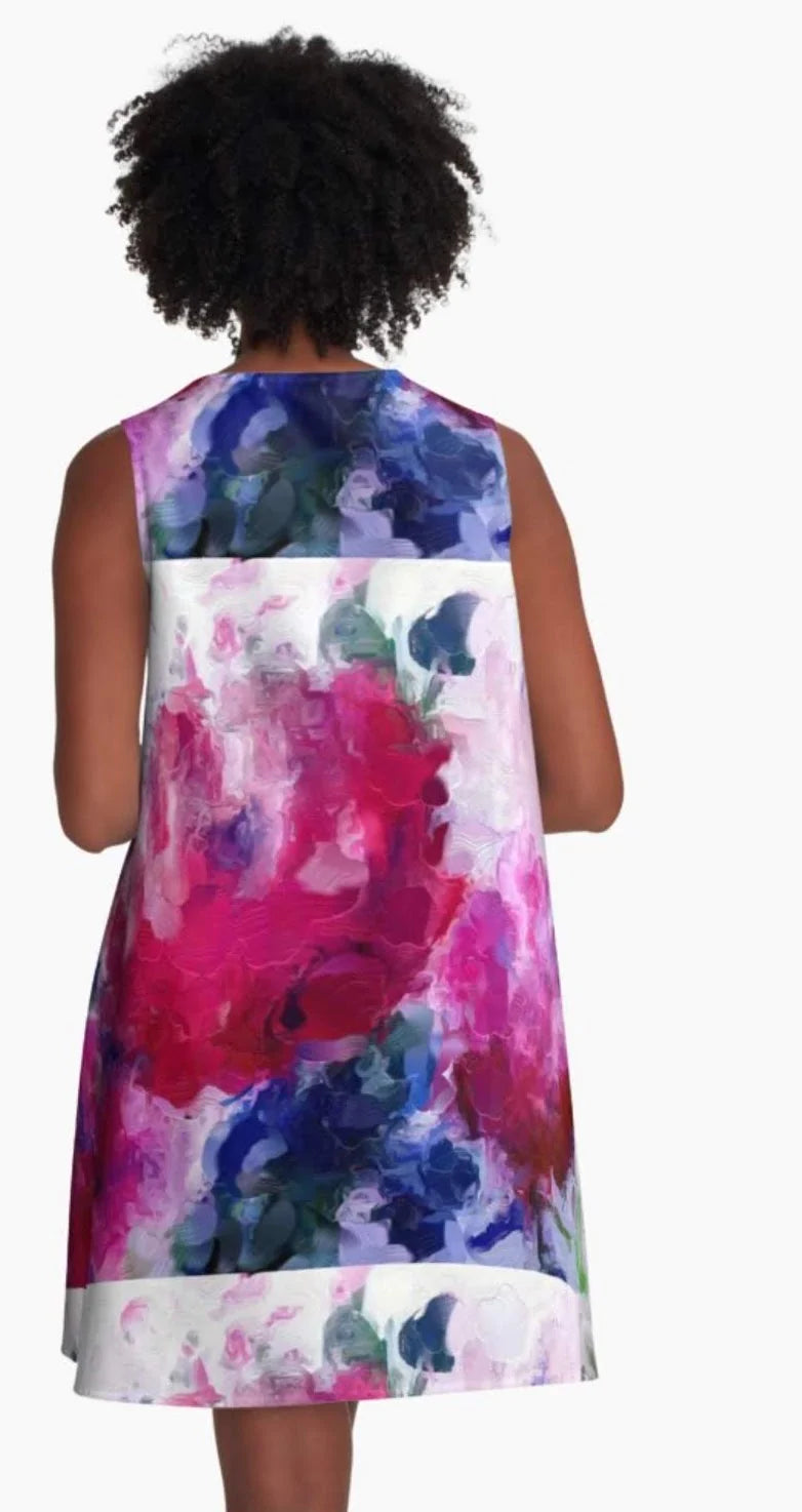 "Poppies Pink" A-Line Dress ws