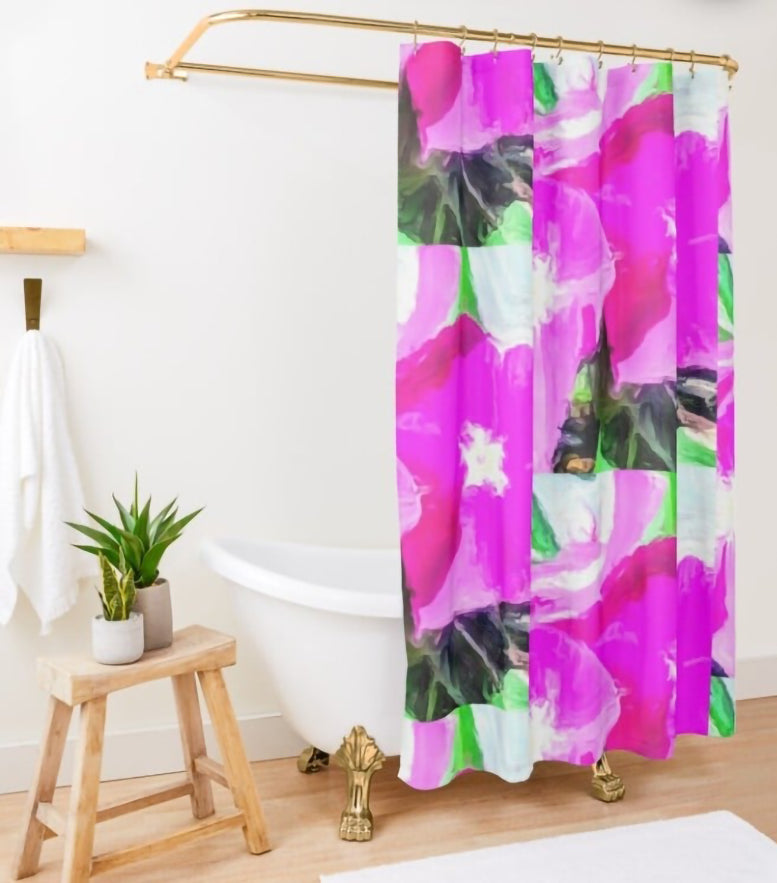 Lady Barbara Pinson Artist Shower Curtain  Periwinkle Pop