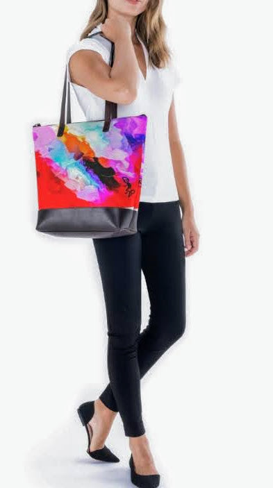 "Red Abstract 2" Statement Bag