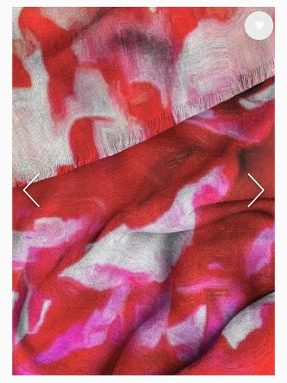 "Peonies From Heaven" Beechwood Scarf