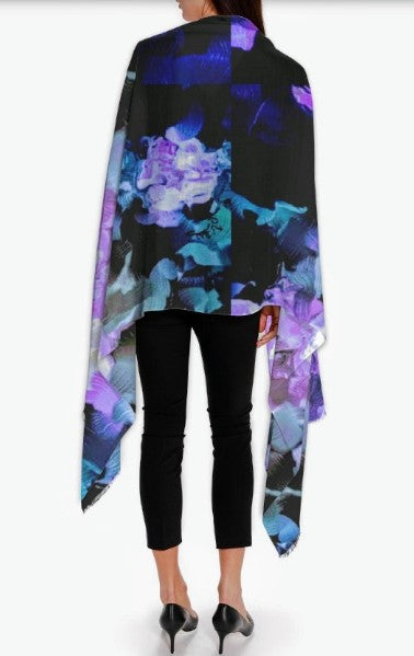 "Evening Romance" Cashmere Silk Scarf