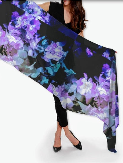 "Evening Romance" Cashmere Silk Scarf
