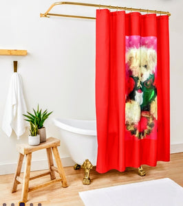 "My Christmas Teddy" Luxury Shower Curtain