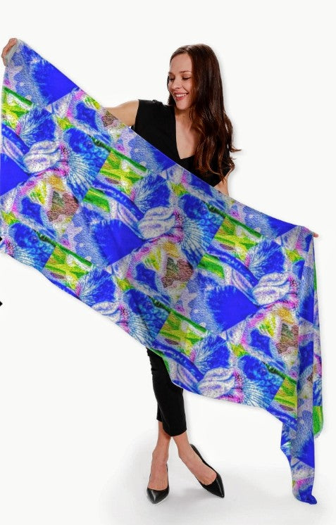 "Blue Iris" Modal Scarf