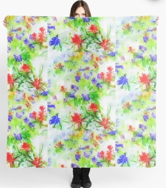 "Early Spring" Chiffon Scarf/Sarong