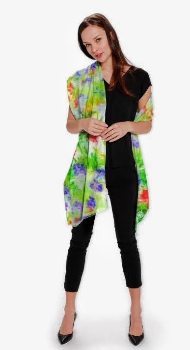 "Early Spring" Cashmere Silk Scarf