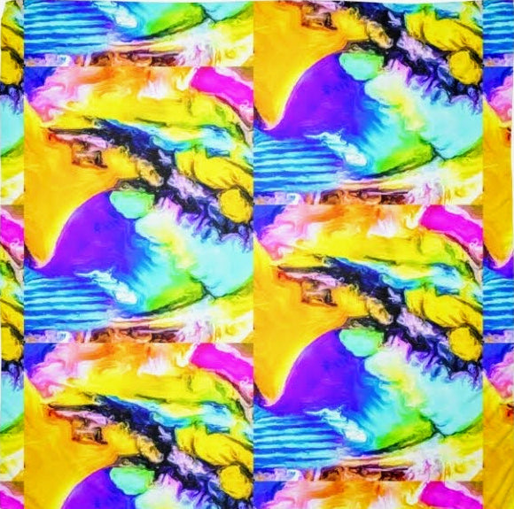 "Caribbean Calypso" Chiffon Scarf/Sarong