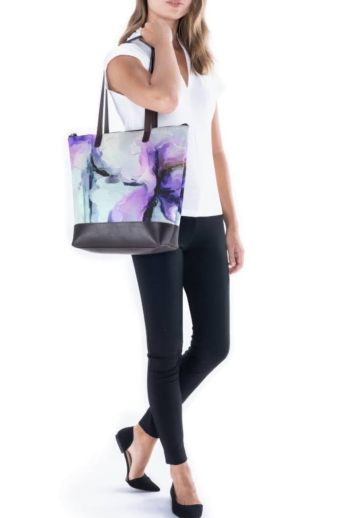 "Orchids Lavender" Luxury Statement Bag