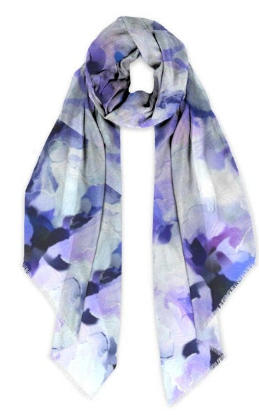 "Orchids Lavender" Beechwood Scarf