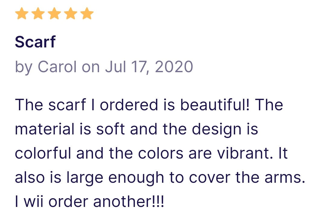 "Blue Iris" Chiffon Scarf/ Sarong