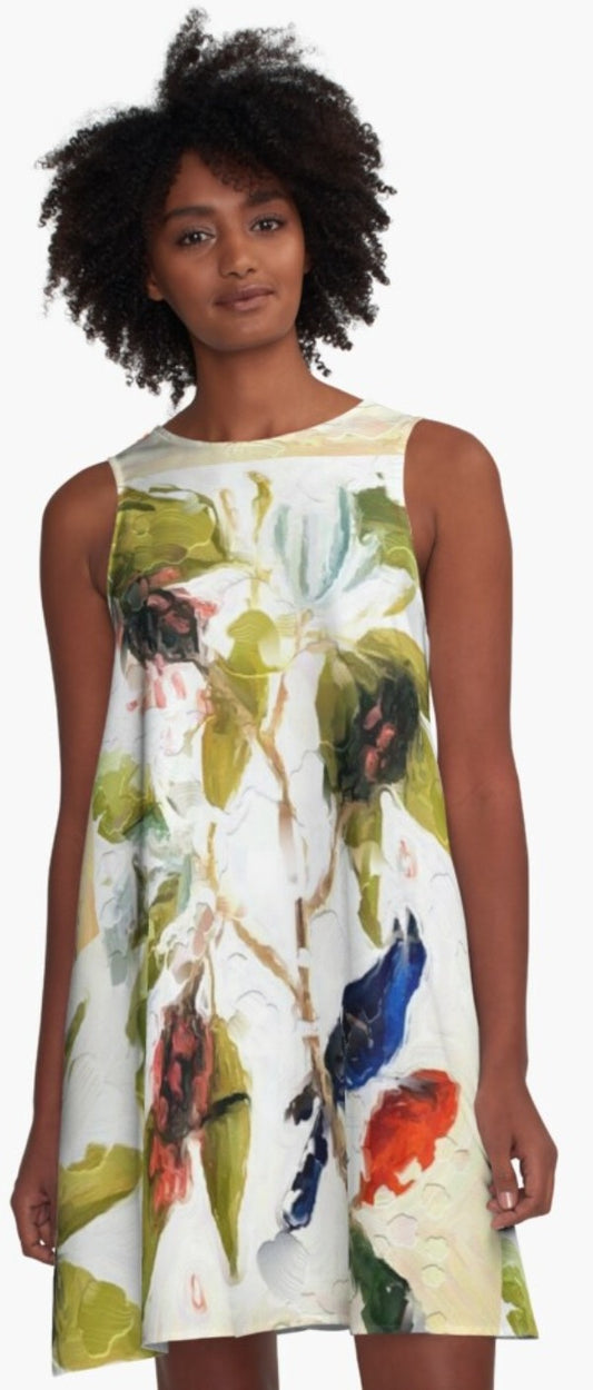 "Songs of Flight" A-Line Dress