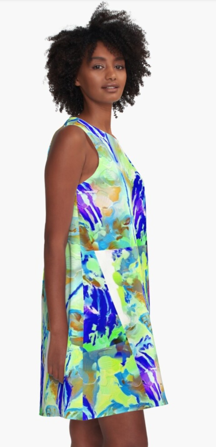 Lady Barbara Pinson Artist French Flair A-Line Dress