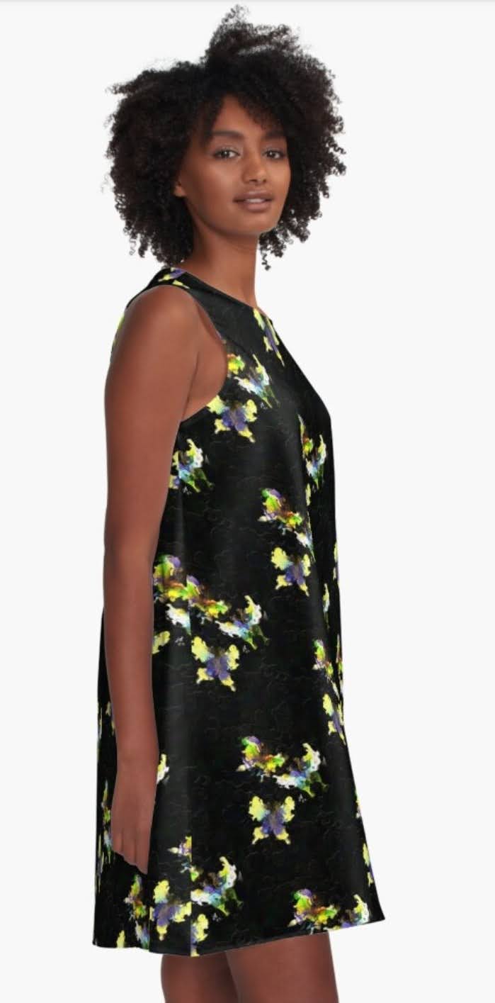 "Night Flight" A-Line Dress