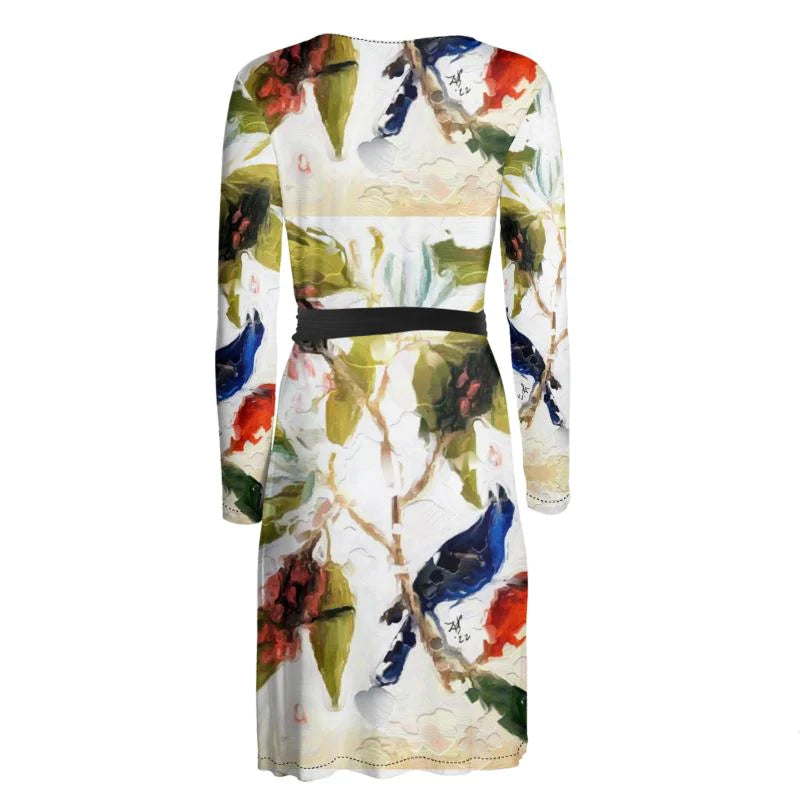 "Songs of Flight" Lady B Wrap Dress ws