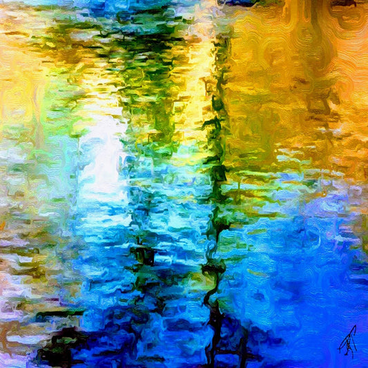 "Water Water 3" Chiffon Scarf/Sarong