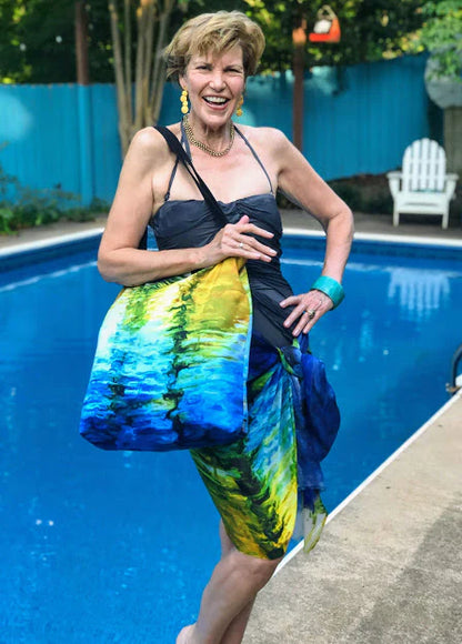 "Water Water 3" Chiffon Scarf/Sarong ws