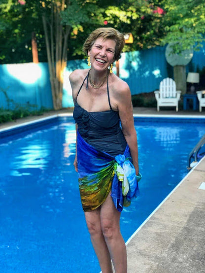 "Water Water 3" Chiffon Scarf/Sarong