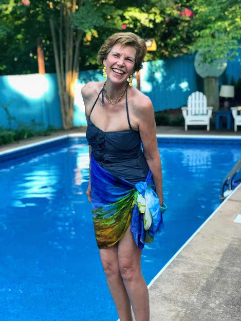 "Water Water 3" Chiffon Scarf/Sarong ws
